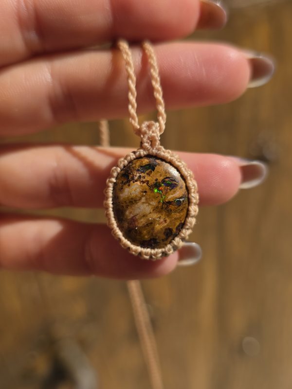 Colgante opalo de fuego mexicano
