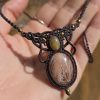 Collar opalo etiope y piedra sol