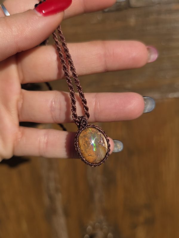 Colgante opalo de fuego mexicano