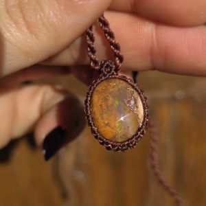 Colgante opalo de fuego mexicano