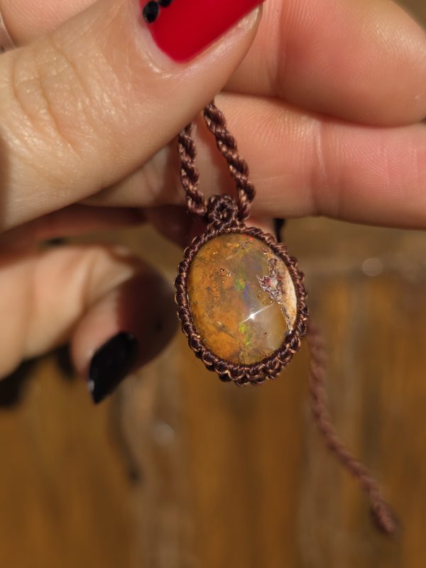 Colgante opalo de fuego mexicano