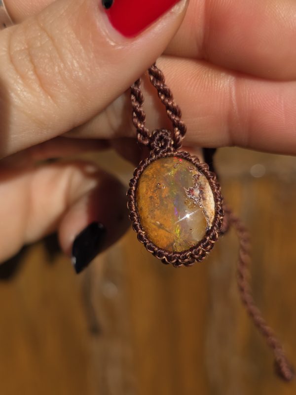 Colgante opalo de fuego mexicano