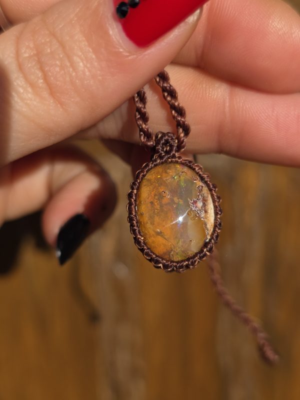 Colgante opalo de fuego mexicano