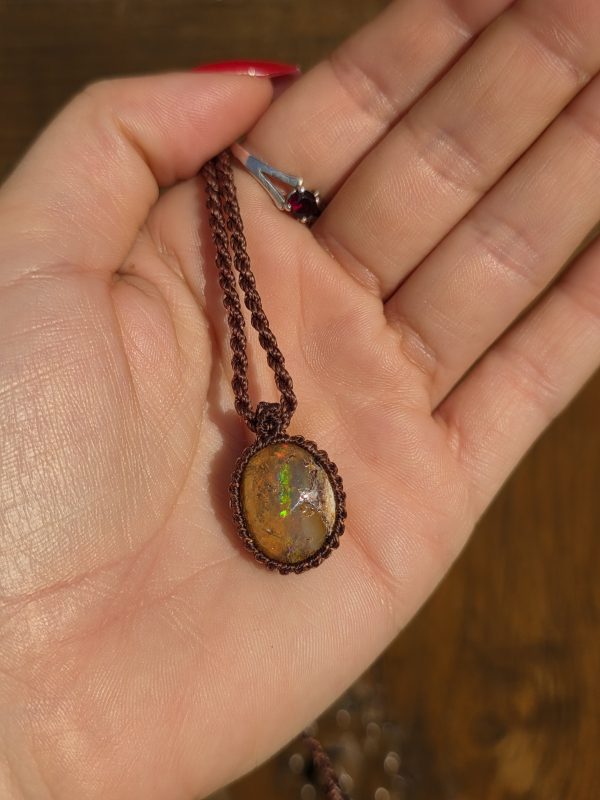 Colgante opalo de fuego mexicano