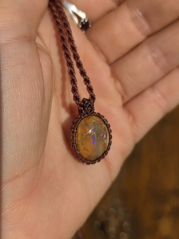 Colgante opalo de fuego mexicano