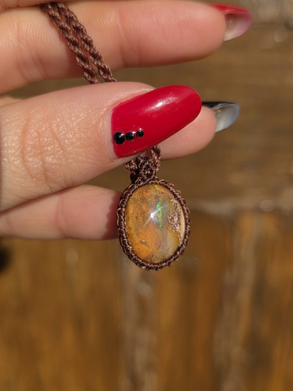 Colgante opalo de fuego mexicano