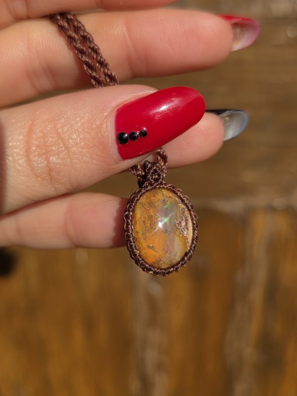Colgante opalo de fuego mexicano