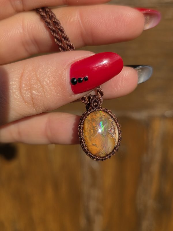 Colgante opalo de fuego mexicano
