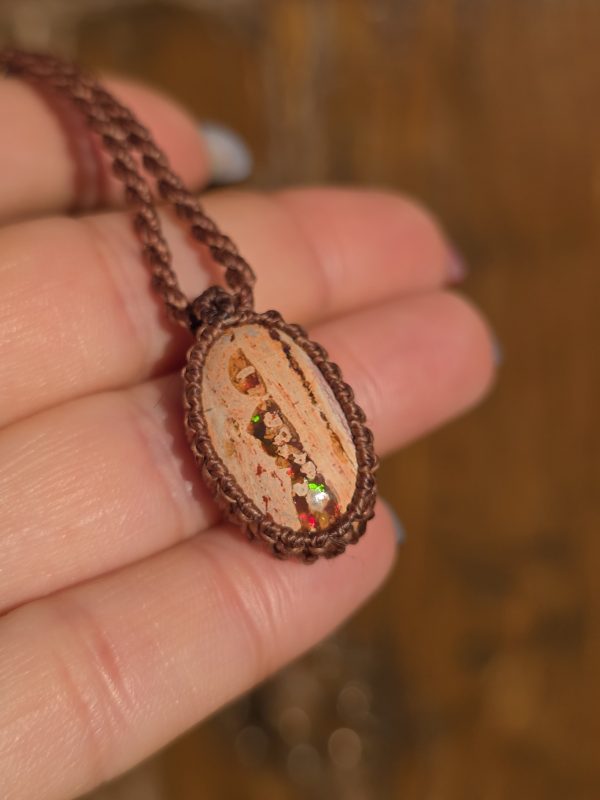 Colgante opalo de fuego mexicano