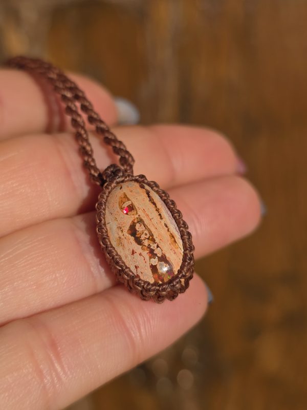 Colgante opalo de fuego mexicano