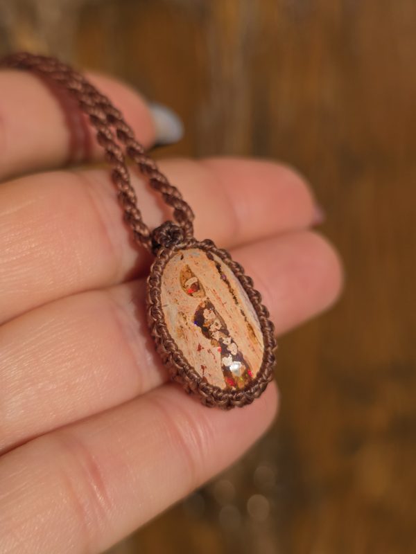 Colgante opalo de fuego mexicano