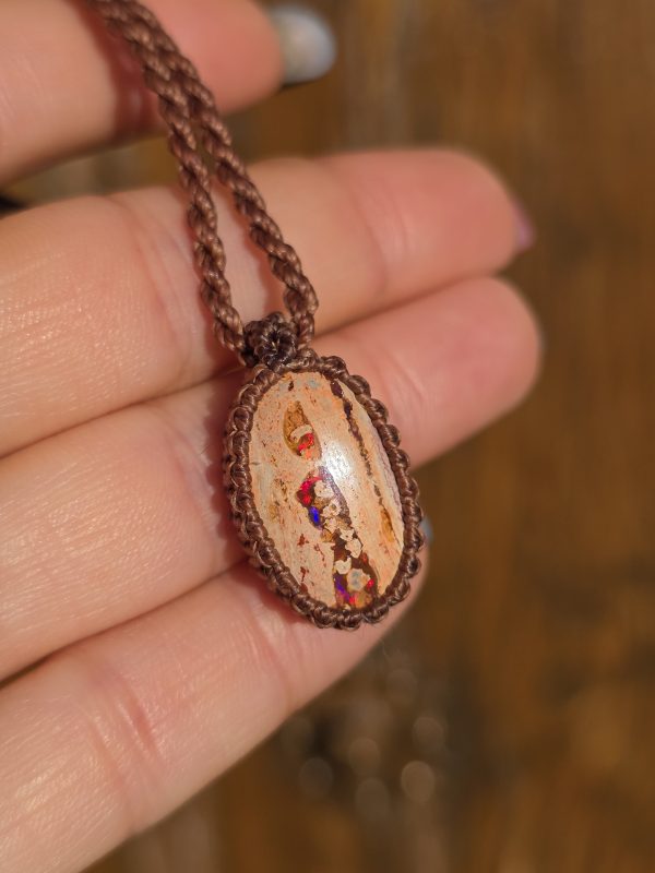 Colgante opalo de fuego mexicano