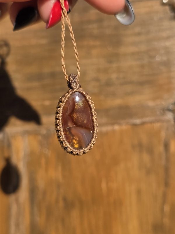 Colgante agata de fuego mexicana
