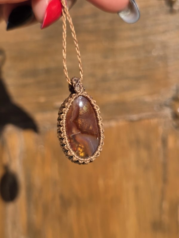 Colgante agata de fuego mexicana