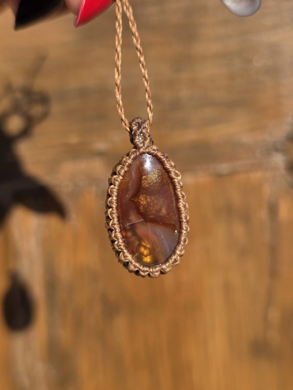 Colgante agata de fuego mexicana