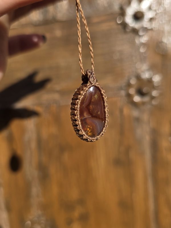 Colgante agata de fuego mexicana