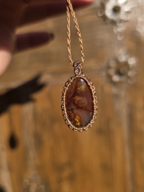 Colgante agata de fuego mexicana