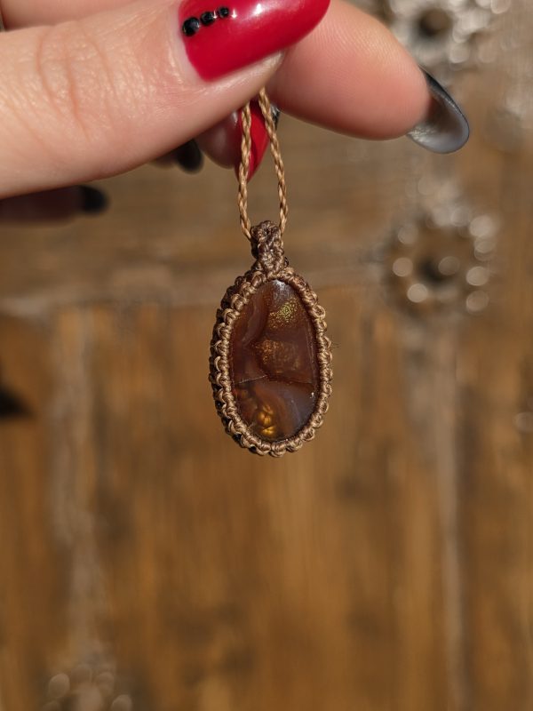 Colgante agata de fuego mexicana