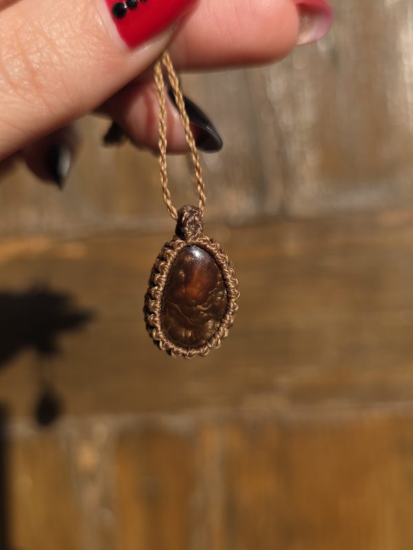 Colgante agata de fuego mexicana