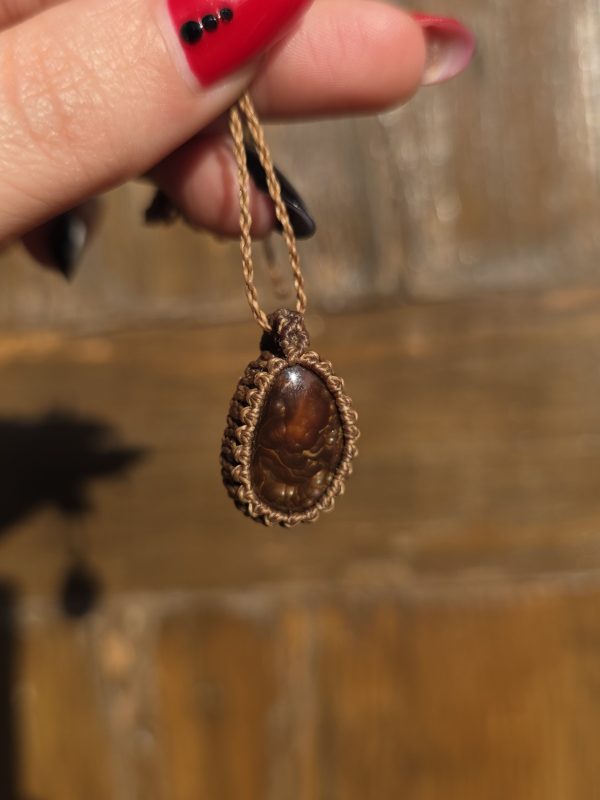 Colgante agata de fuego mexicana